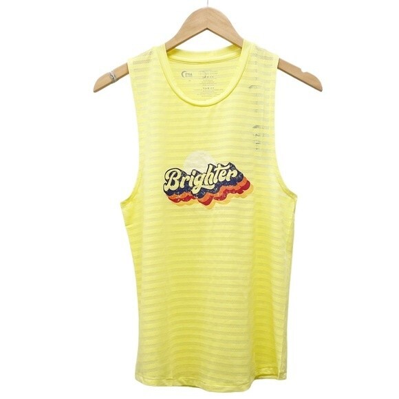 NWT Zyia Active Lemon Nimbus Brighter Tank Quick Dry Muscle Tee Women’s Size XL - Picture 2 of 13